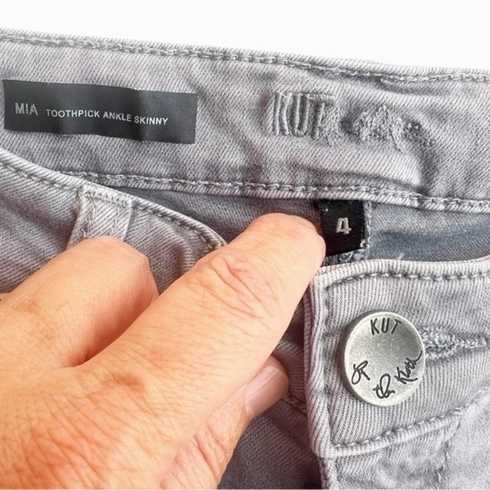Kut From The Kloth Grey‎ Toothpick Ankle Skinny Jeans Size 4
